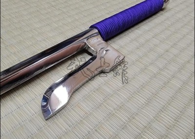 JUTTE 4 - STAINLESS STEEL POLISHED FINISH WITH PURPLE CORD