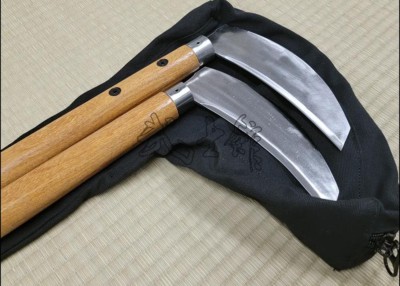 KAMA 1 - CUMARU HANDLES WITH METAL BLADES