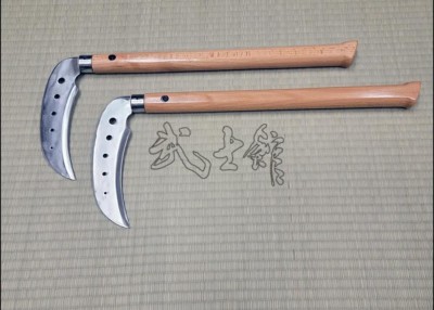 KAMA 3 - BEECH HANDLES WITH METAL BLADES