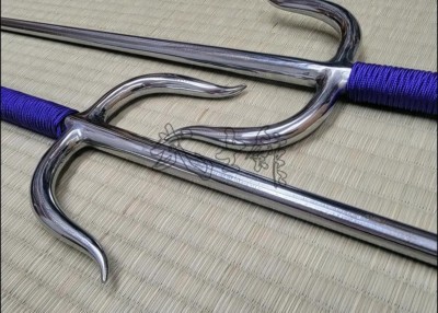 SAI 3 - SPECIAL STAINLESS STEEL SAI WITH POLISHED FINISH AND PURPLE CORD