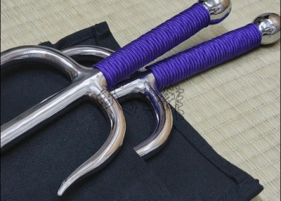 SAI 6 - STAINLESS STEEL POLISHED FINISH WITH PURPLE CORD